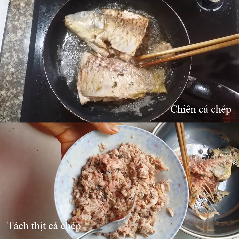 chiên-và-tách-thịt-cá-chép