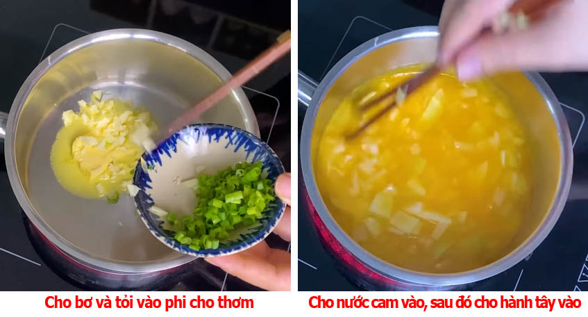 Làm nước sốt cam