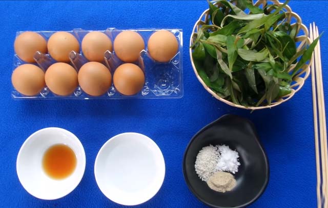Nguyên liệu làm món trứng gà nướng xiên kiểu Thái
