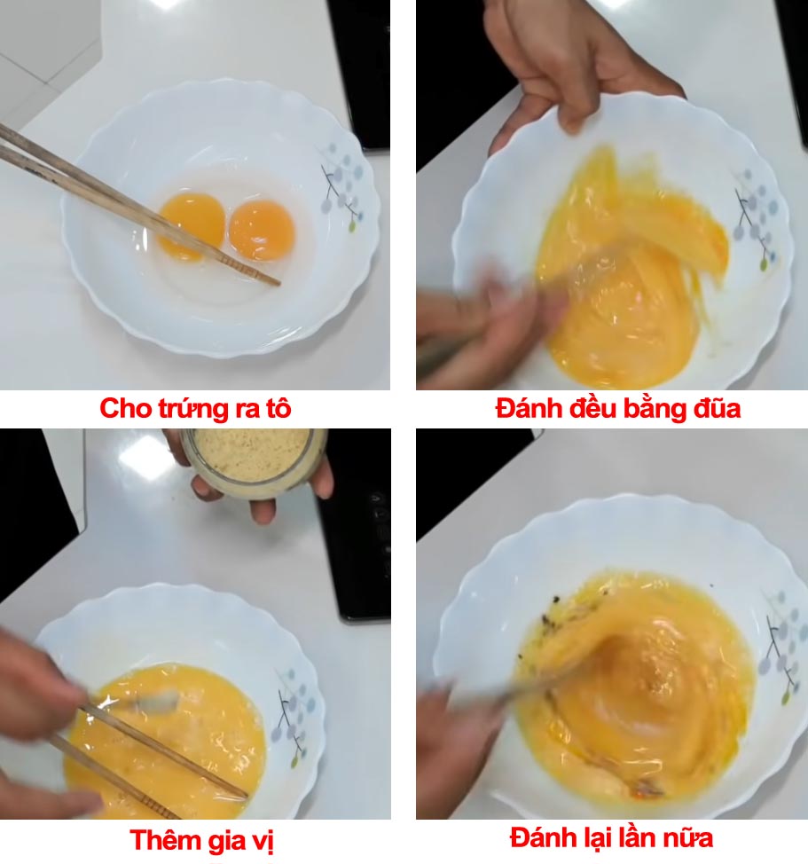Bước 2: Đánh trứng